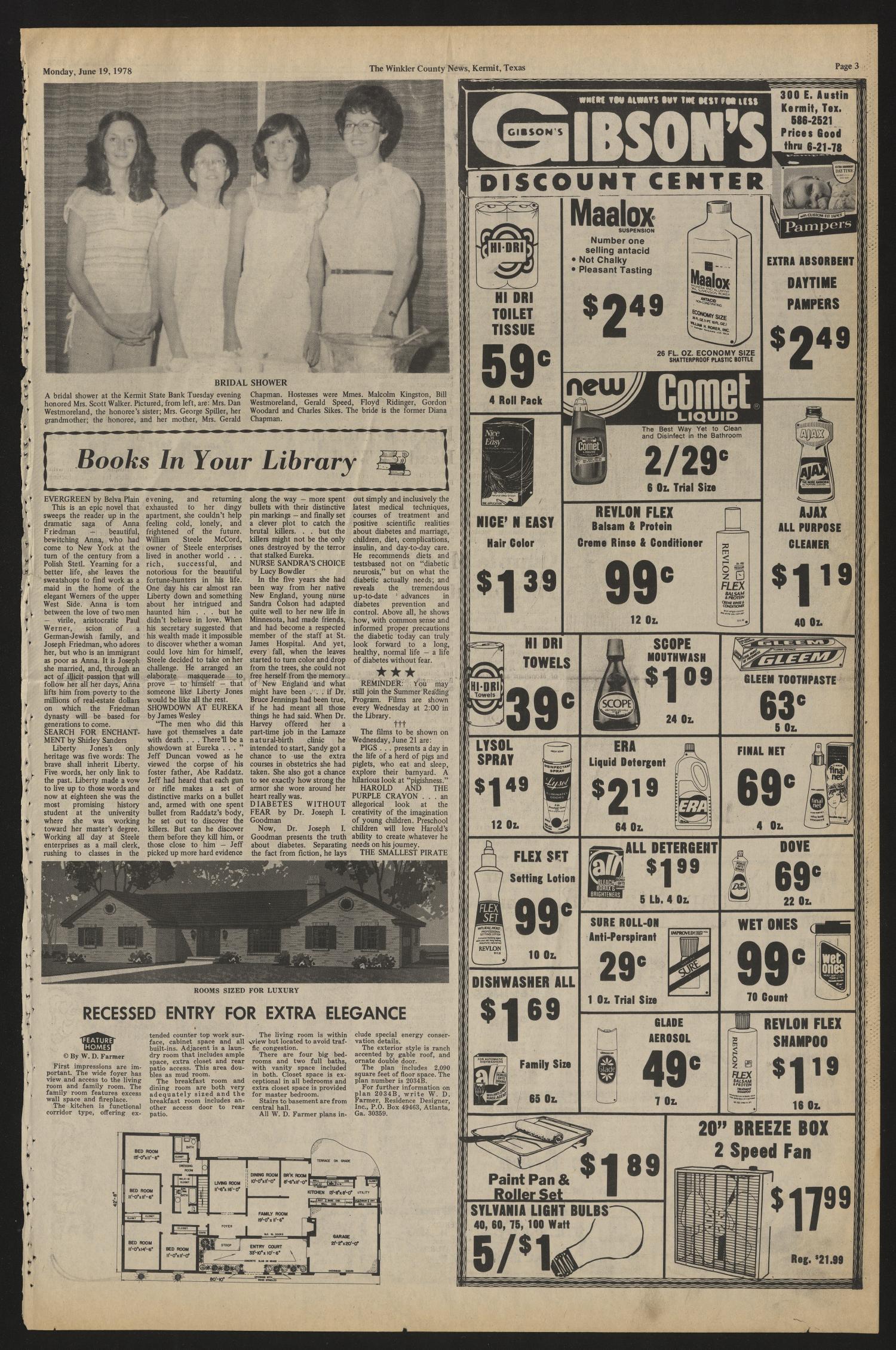The Winkler County News (Kermit, Tex.), Vol. 42, No. 78, Ed. 1 Monday, June 19, 1978
                                                
                                                    [Sequence #]: 3 of 10
                                                