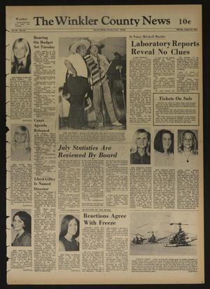 Primary view of object titled 'The Winkler County News (Kermit, Tex.), Vol. 35, No. 44, Ed. 1 Monday, August 23, 1971'.