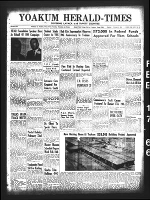 Yoakum Herald-Times (Yoakum, Tex.), Vol. 69, No. 20, Ed. 1 Thursday, February 17, 1966
