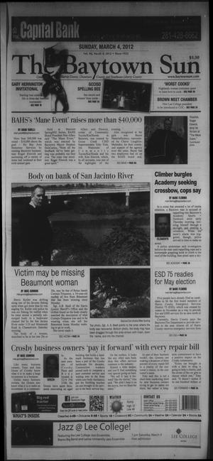 Primary view of object titled 'The Baytown Sun (Baytown, Tex.), Vol. 92, No. 45, Ed. 1 Sunday, March 4, 2012'.