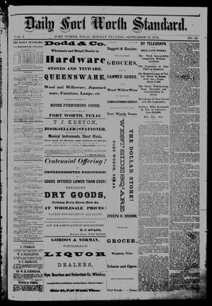 Daily Fort Worth Standard. (Fort Worth, Tex.), Vol. 1, No. 20, Ed. 1 Monday, September 25, 1876