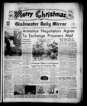 Primary view of object titled 'Gladewater Daily Mirror (Gladewater, Tex.), Vol. 3, No. 134, Ed. 1 Monday, December 24, 1951'.