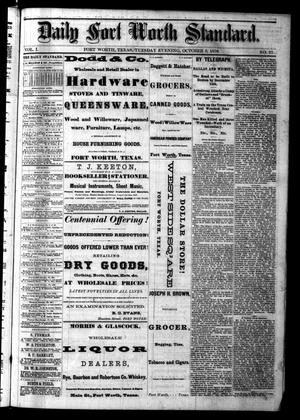 Daily Fort Worth Standard. (Fort Worth, Tex.), Vol. 1, No. 27, Ed. 1 Tuesday, October 3, 1876