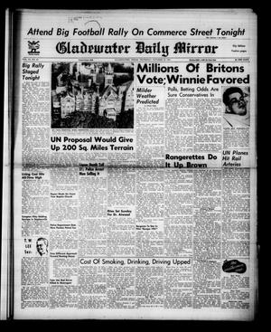 Primary view of object titled 'Gladewater Daily Mirror (Gladewater, Tex.), Vol. 3, No. 84, Ed. 1 Thursday, October 25, 1951'.