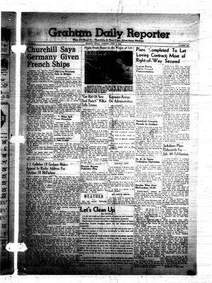 Graham Daily Reporter (Graham, Tex.), Vol. 6, No. 255, Ed. 1 Tuesday, June 25, 1940