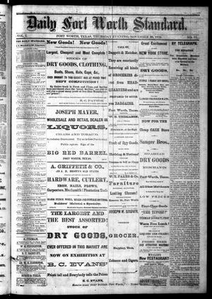Daily Fort Worth Standard. (Fort Worth, Tex.), Vol. 1, No. 77, Ed. 1 Thursday, November 30, 1876
