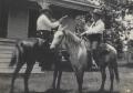 Thumbnail image of item number 1 in: '[Henry Dew and Horace Blodgett on Horseback]'.