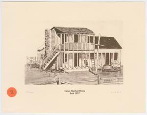 Primary view of object titled '[Illustration of the Eanes-Marshall Home]'.