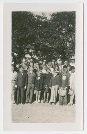 Primary view of object titled '[Photograph of Students Having Lunch]'.