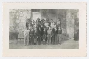 Primary view of object titled '[Eanes Rock Schoolhouse Students]'.