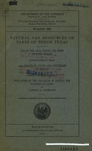 Primary view of object titled 'Natural Gas Resources of Parts of North Texas'.