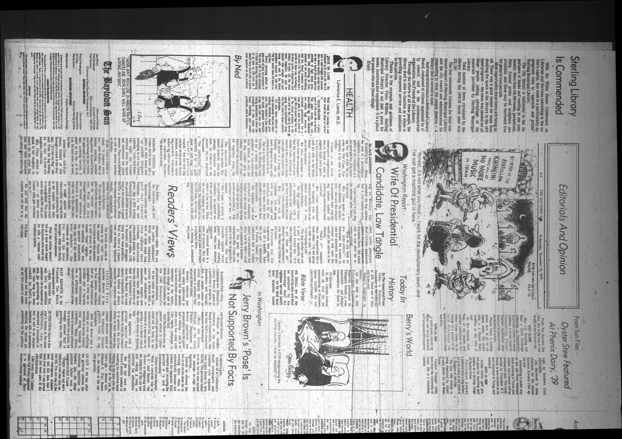 The Baytown Sun (Baytown, Tex.), Vol. 58, No. 31, Ed. 1 Wednesday, November 14, 1979
                                                
                                                    [Sequence #]: 4 of 90
                                                