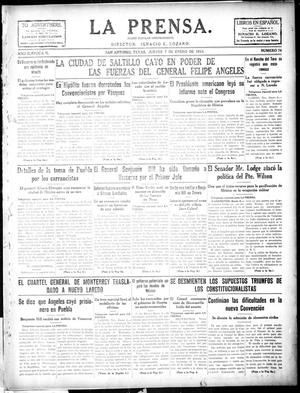 La Prensa. (San Antonio, Tex.), Vol. 2, No. 76, Ed. 1 Thursday, January 7, 1915