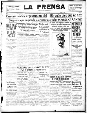La Prensa (San Antonio, Tex.), Vol. 5, No. 1067, Ed. 1 Thursday, October 18, 1917