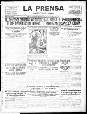 La Prensa (San Antonio, Tex.), Vol. 3, No. 320, Ed. 1 Saturday, September 25, 1915