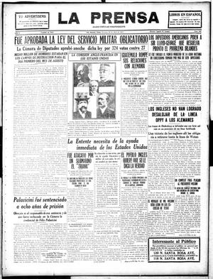 La Prensa (San Antonio, Tex.), Vol. 5, No. 906, Ed. 1 Sunday, April 29, 1917