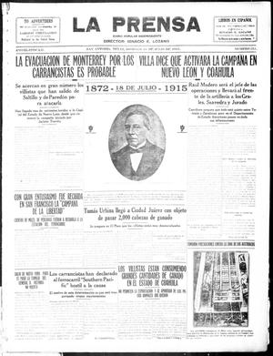 La Prensa (San Antonio, Tex.), Vol. 3, No. 251, Ed. 1 Sunday, July 18, 1915