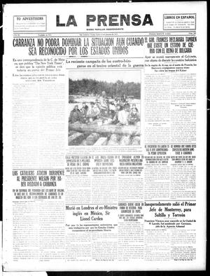 La Prensa (San Antonio, Tex.), Vol. 3, No. 343, Ed. 1 Monday, October 18, 1915
