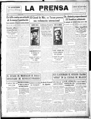 La Prensa (San Antonio, Tex.), Vol. 5, No. 994, Ed. 1 Thursday, July 26, 1917