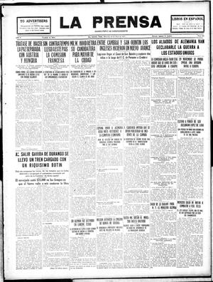 Primary view of object titled 'La Prensa (San Antonio, Tex.), Vol. 5, No. 902, Ed. 1 Wednesday, April 25, 1917'.