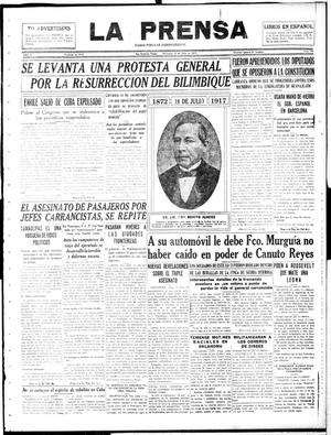 La Prensa (San Antonio, Tex.), Vol. 5, No. 987, Ed. 1 Wednesday, July 18, 1917
