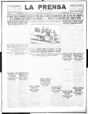 Primary view of object titled 'La Prensa (San Antonio, Tex.), Vol. 4, No. 559, Ed. 1 Thursday, May 25, 1916'.