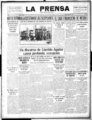 La Prensa (San Antonio, Tex.), Vol. 5, No. 1008, Ed. 1 Thursday, August 9, 1917