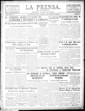 La Prensa. (San Antonio, Tex.), Vol. 2, No. 53, Ed. 1 Friday, December 11, 1914