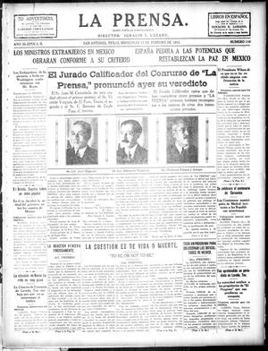 La Prensa. (San Antonio, Tex.), Vol. 3, No. 110, Ed. 1 Wednesday, February 17, 1915