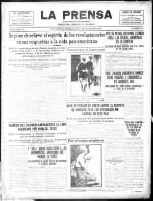 La Prensa (San Antonio, Tex.), Vol. 3, No. 287, Ed. 1 Monday, August 23, 1915