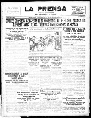 La Prensa (San Antonio, Tex.), Vol. 3, No. 316, Ed. 1 Tuesday, September 21, 1915