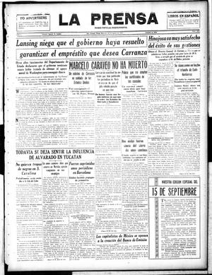 La Prensa (San Antonio, Tex.), Vol. 5, No. 1021, Ed. 1 Wednesday, August 22, 1917