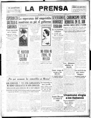 Primary view of object titled 'La Prensa (San Antonio, Tex.), Vol. 5, No. 1076, Ed. 1 Saturday, October 27, 1917'.