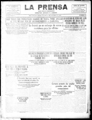 La Prensa (San Antonio, Tex.), Vol. 3, No. 337, Ed. 1 Tuesday, October 12, 1915