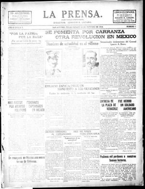 Primary view of object titled 'La Prensa. (San Antonio, Tex.), Vol. 2, No. 1, Ed. 1 Saturday, October 10, 1914'.