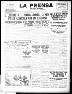 La Prensa (San Antonio, Tex.), Vol. 3, No. 332, Ed. 1 Thursday, October 7, 1915