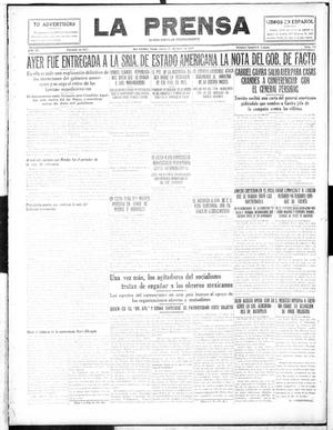 Primary view of object titled 'La Prensa (San Antonio, Tex.), Vol. 4, No. 566, Ed. 1 Thursday, June 1, 1916'.