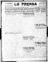 Thumbnail image of item number 1 in: 'La Prensa (San Antonio, Tex.), Vol. 4, No. 597, Ed. 1 Sunday, July 2, 1916'.