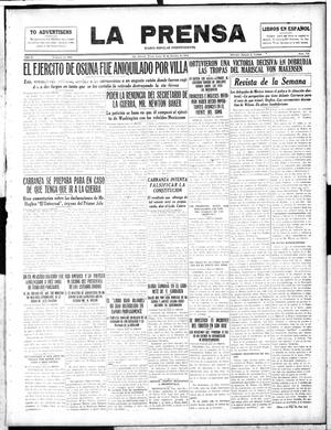 Primary view of object titled 'La Prensa (San Antonio, Tex.), Vol. 4, No. 710, Ed. 1 Monday, October 23, 1916'.