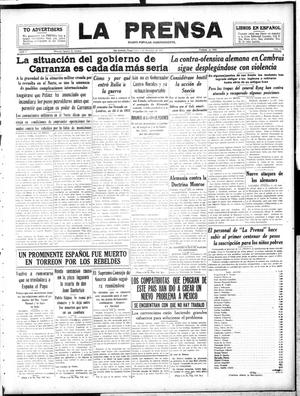 La Prensa (San Antonio, Tex.), Vol. 5, No. 1113, Ed. 1 Monday, December 3, 1917