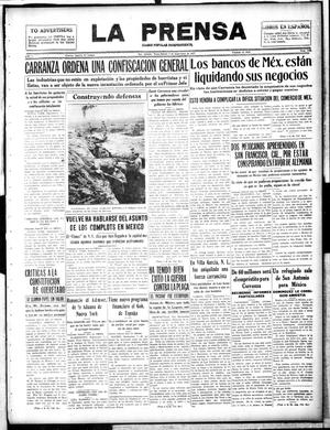 La Prensa (San Antonio, Tex.), Vol. 5, No. 1028, Ed. 1 Saturday, September 8, 1917