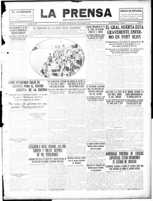 Primary view of object titled 'La Prensa (San Antonio, Tex.), Vol. III, No. 363, Ed. 1 Sunday, November 7, 1915'.