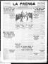 Thumbnail image of item number 1 in: 'La Prensa (San Antonio, Tex.), Vol. 3, No. 347, Ed. 1 Friday, October 22, 1915'.