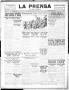 Thumbnail image of item number 1 in: 'La Prensa (San Antonio, Tex.), Vol. 4, No. 477, Ed. 1 Tuesday, February 29, 1916'.