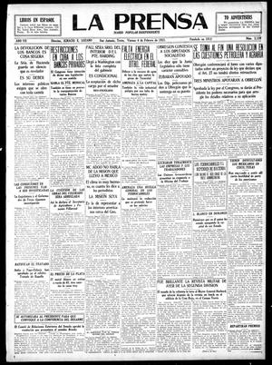 La Prensa (San Antonio, Tex.), Vol. 7, No. 2,129, Ed. 1 Friday, February 4, 1921