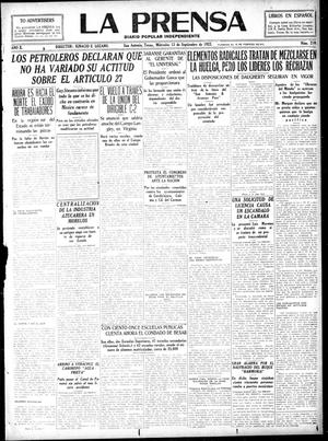 La Prensa (San Antonio, Tex.), Vol. 10, No. 210, Ed. 1 Wednesday, September 13, 1922