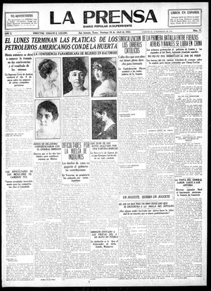 La Prensa (San Antonio, Tex.), Vol. 10, No. 77, Ed. 1 Sunday, April 30, 1922