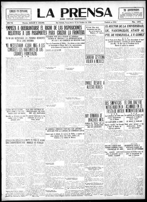 La Prensa (San Antonio, Tex.), Vol. 7, No. 2,016, Ed. 1 Thursday, October 14, 1920