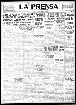 La Prensa (San Antonio, Tex.), Vol. 10, No. 170, Ed. 1 Friday, August 4, 1922