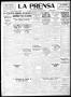 Thumbnail image of item number 1 in: 'La Prensa (San Antonio, Tex.), Vol. 7, No. 2,040, Ed. 1 Saturday, November 6, 1920'.